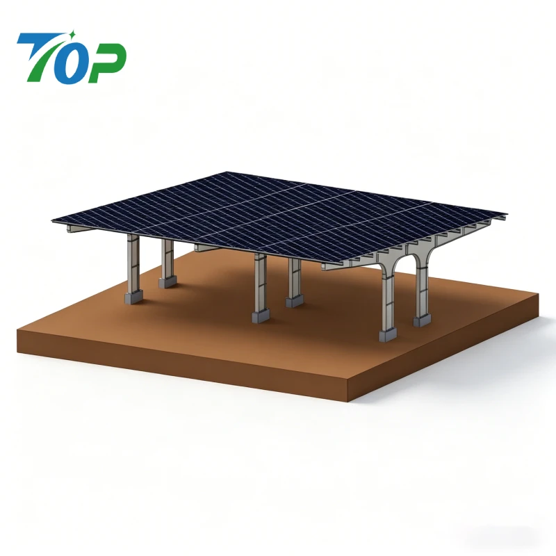 Sistem Pemasangan Carport Parkir Tenaga Surya Galvanis Hot-Dip